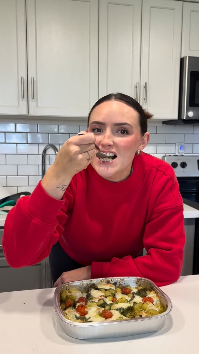 Instagram post by @madisonleblanc_barbosa for Blue Apron. Caption reads: Let’s just say, I might be doing all assemble and....