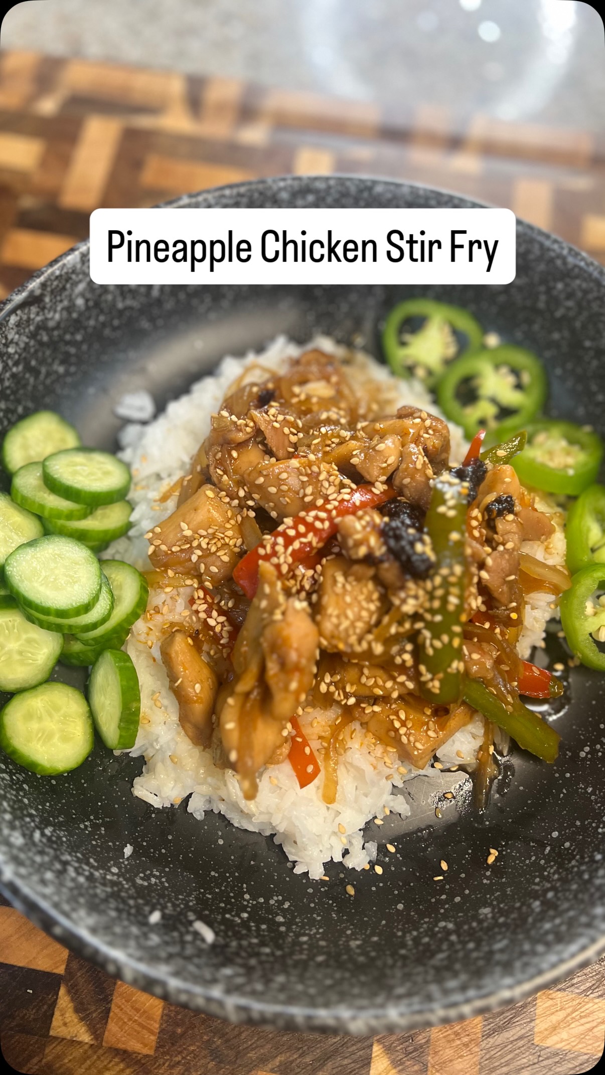 Instagram post by @ithinkican_cook for Bachan’s. Caption reads: Pineapple Chicken Stir Fry!

Ingredients:

Chicken....