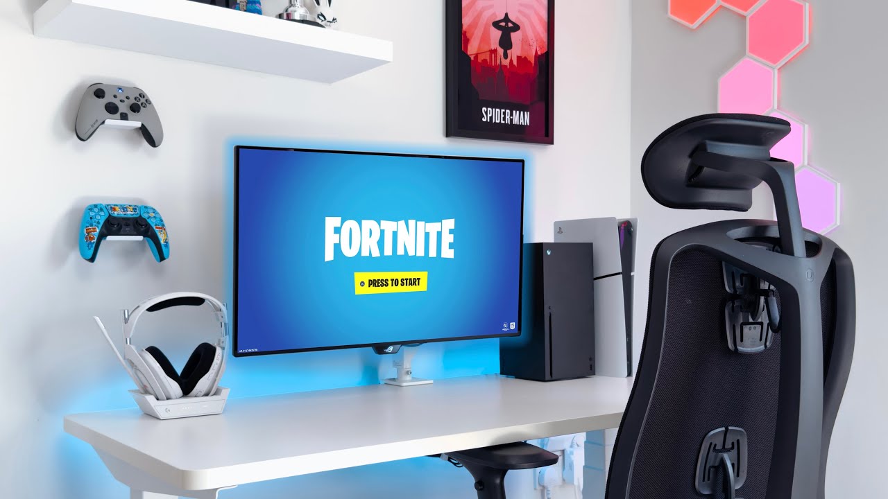 YouTube post by @SpawnPoiint for SCUF Gaming. Caption reads: I Built my son his Dream Gaming Setup!.