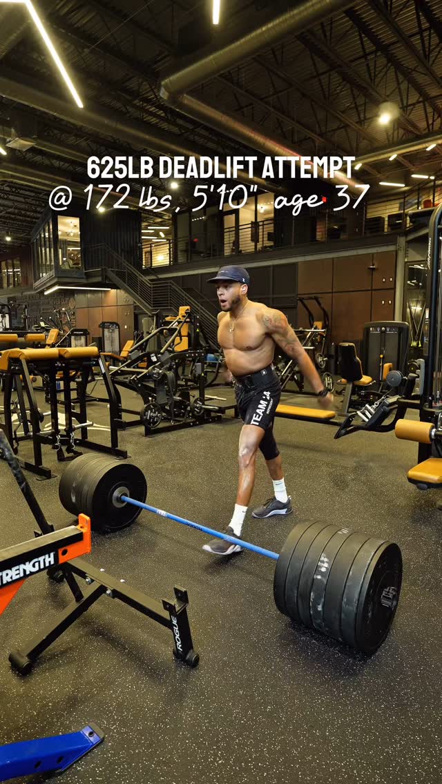 Instagram post by @livewelldru for WHOOP. Caption reads: 625x1 felt good today— definitely going for....