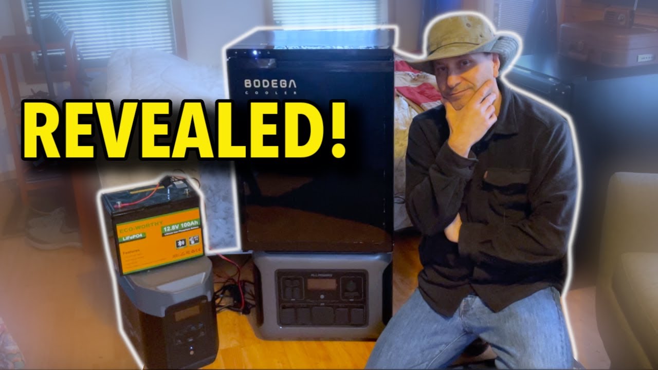 YouTube post by @cleverjoe for BODEGAcooler. Caption reads: How Efficient Is a 12V Fridge… Really? (48-Hour....