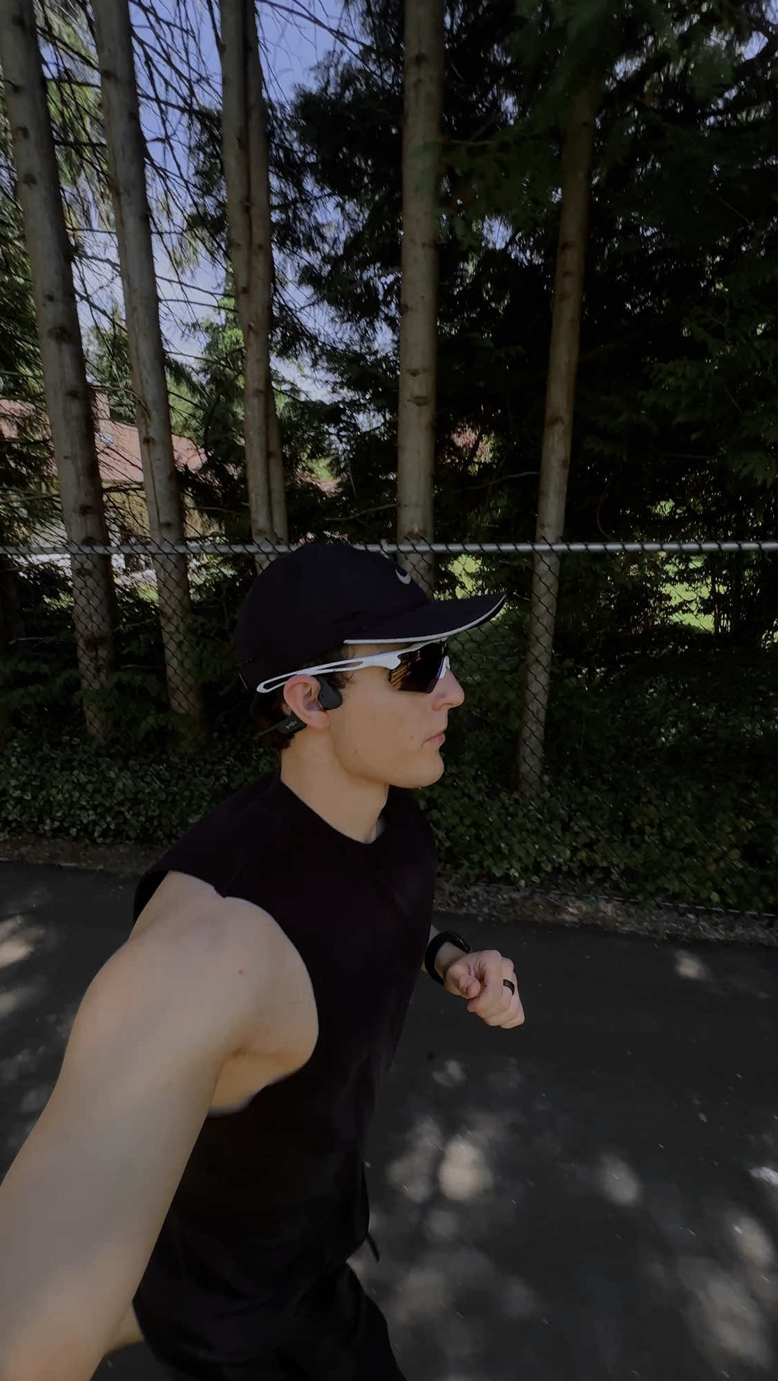TikTok post by @dane_mcbeth for Shokz. Caption reads: Weekly Run Routine ASMR w/  @Shokz Sports Use....
