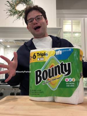 TikTok post by @harrywwallace for Bounty. Caption reads: #BountyPartner Whether it's to clean up a spill,....