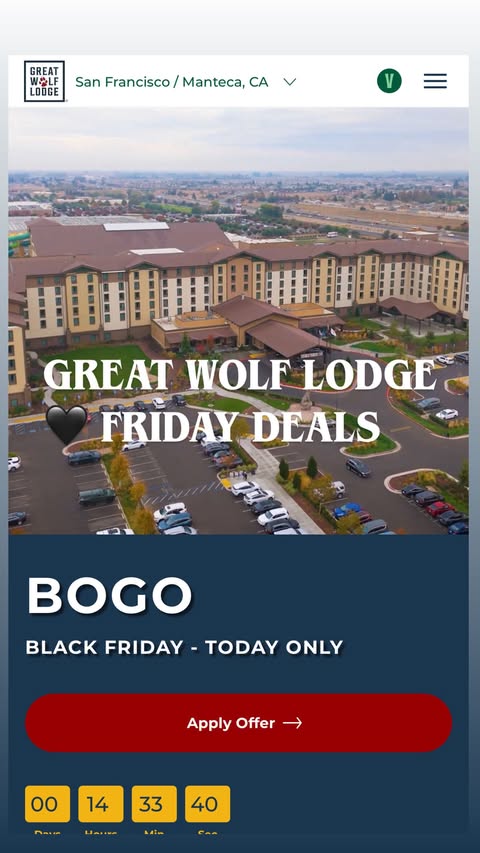 Instagram post by @girlbossmommie_x3 for Great Wolf Lodge. Caption reads: #ad @greatwolflodge Im Howling 🐺 over these Black....