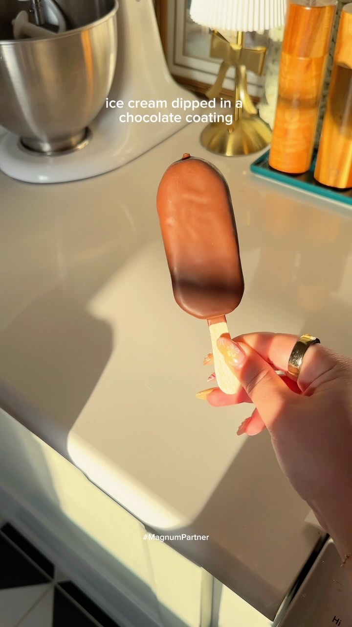Instagram post by @jesskidding_ for Magnum Ice Cream. Caption reads: Now for the main course... @magnumicecream's....