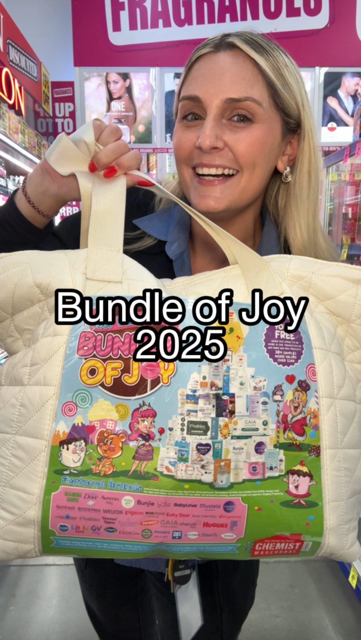 Instagram post by @jessfromchemistwarehouse for Chemist Warehouse. Caption reads: The Bundle of Joy is HERE for 2025! 🚨👀
 
Spend....