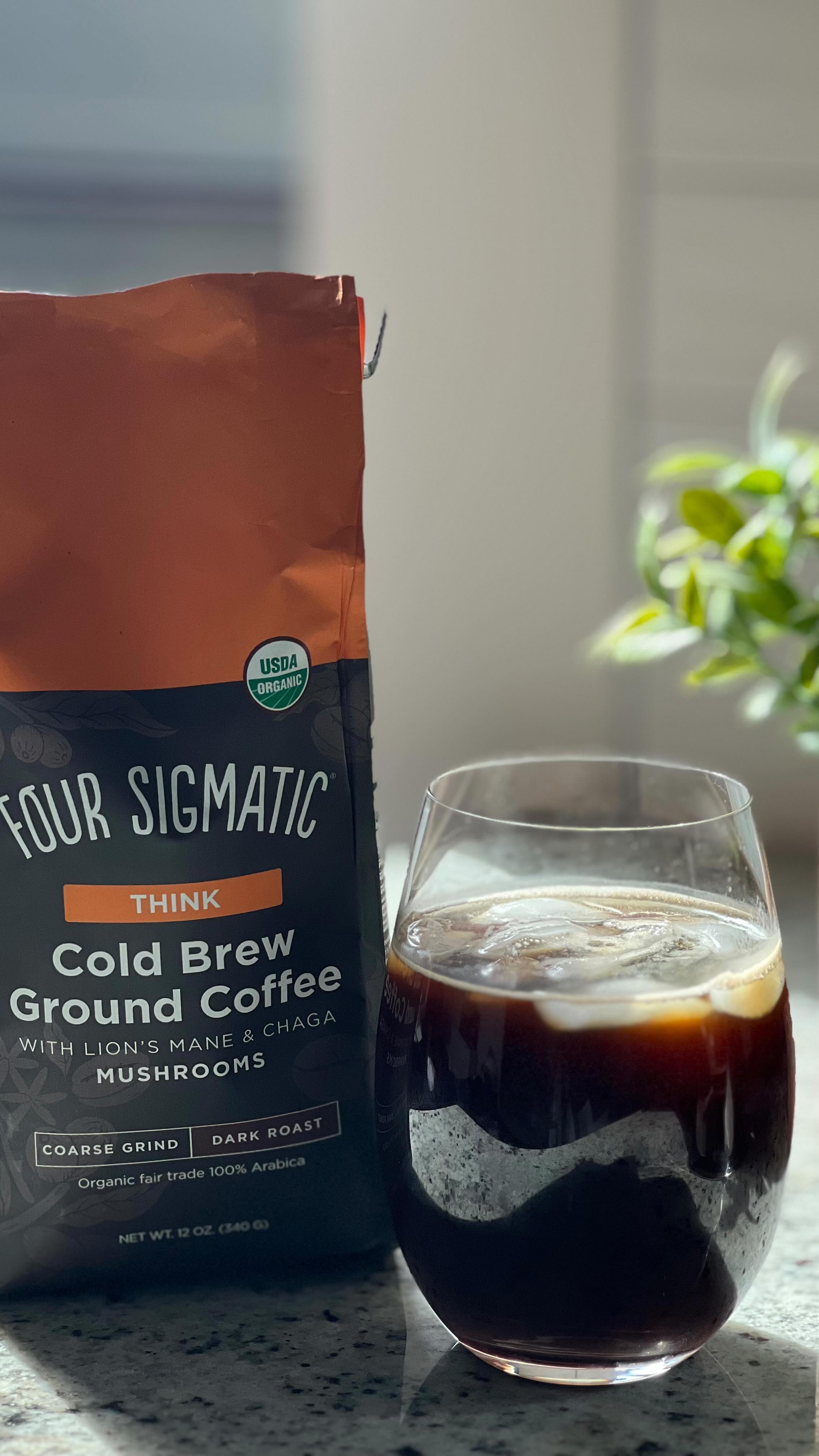 Instagram post by @urban_swish for Four Sigmatic. Caption reads: What’s the first thing you do after getting out of....