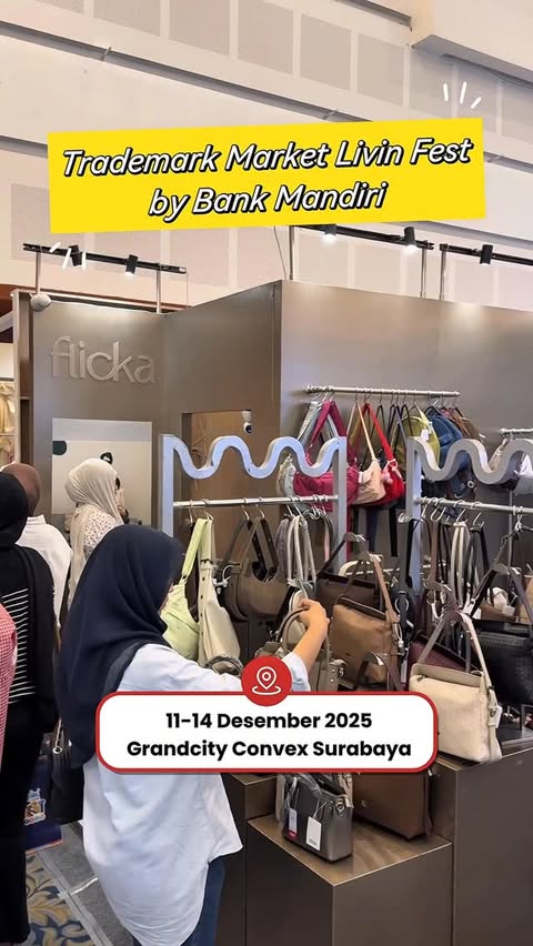 Instagram post by @wiralagabae for Bank Mandiri. Caption reads: Trademark Market Livin' Fest by Bank Mandiri hadir....
