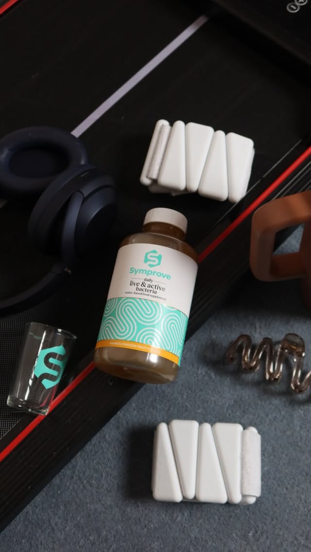 Instagram post by @frankiebridge for Symprove. Caption reads: [...] one thing this January- make it adding....