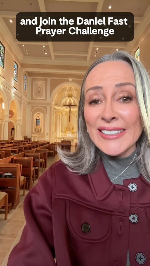 Instagram post by @patriciaheaton for Hallow. Caption reads: [...] that starting today, you can join me on....