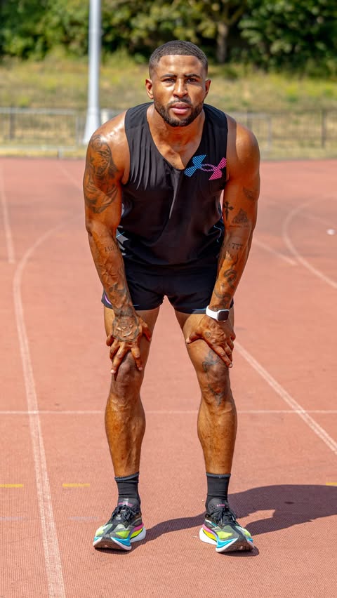 Instagram post by @officialzachariah_ for Under Armour Run. Caption reads: The art of moving fast. 💨 UA VELOCITI ELITE 3 💫....