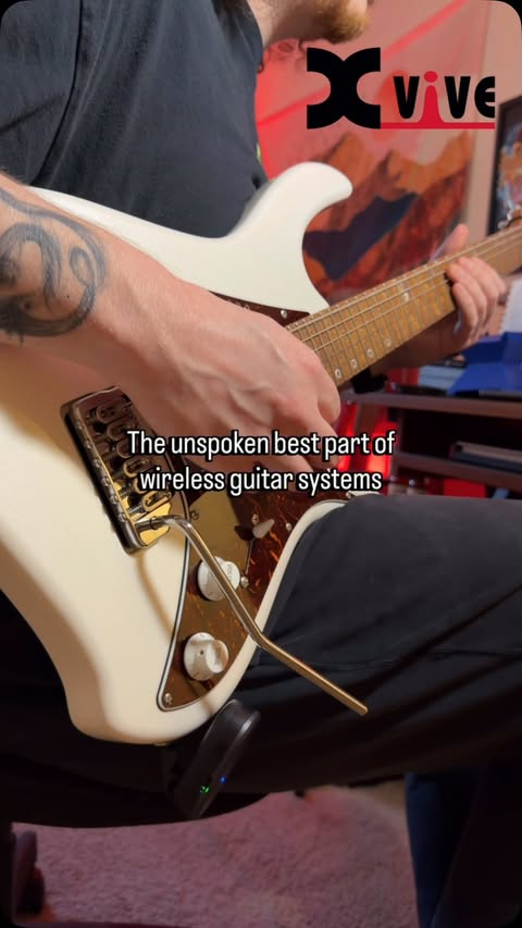 Instagram post by @coats.alex for Xvive. Caption reads: [...] know when inspiration may strike 🎸....