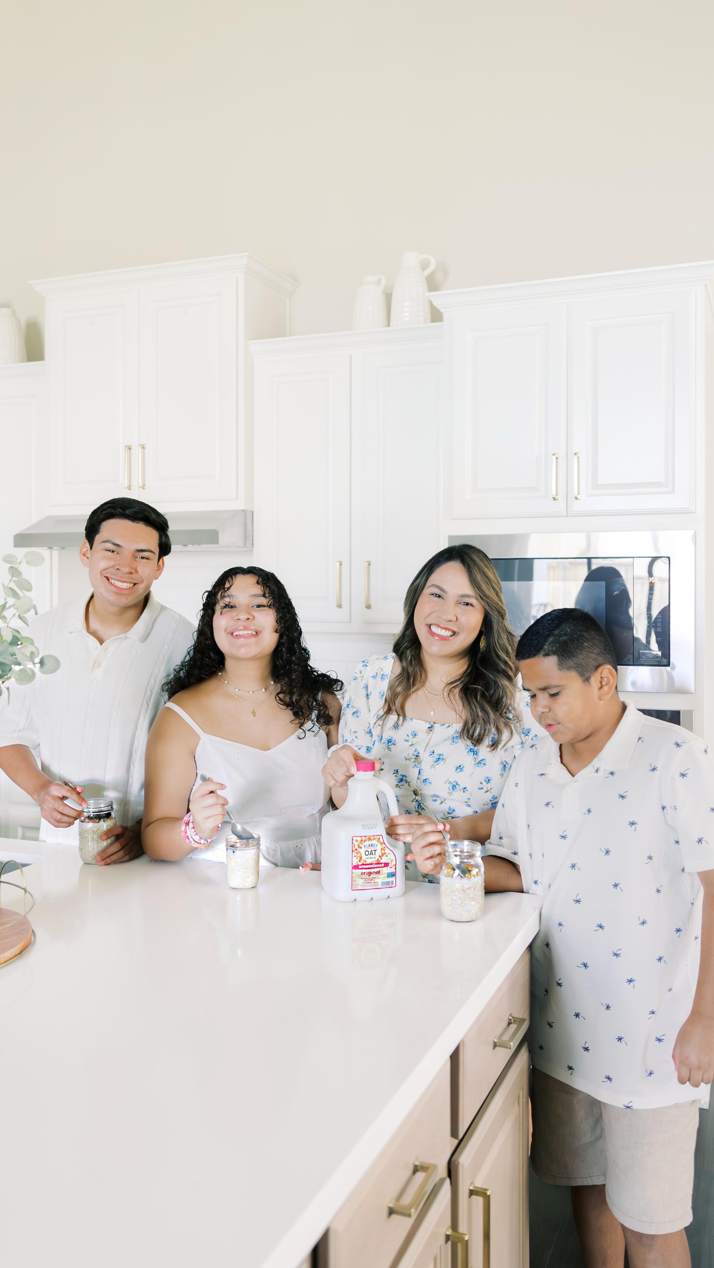 Instagram post by @erika_cullen for Planet Oat. Caption reads: Back-to-school mornings are in full swing....