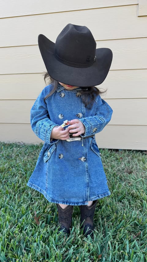 Instagram post by @jenaybabyy for Cotton On. Caption reads: Tryna keep up with this little cowgirl and every....