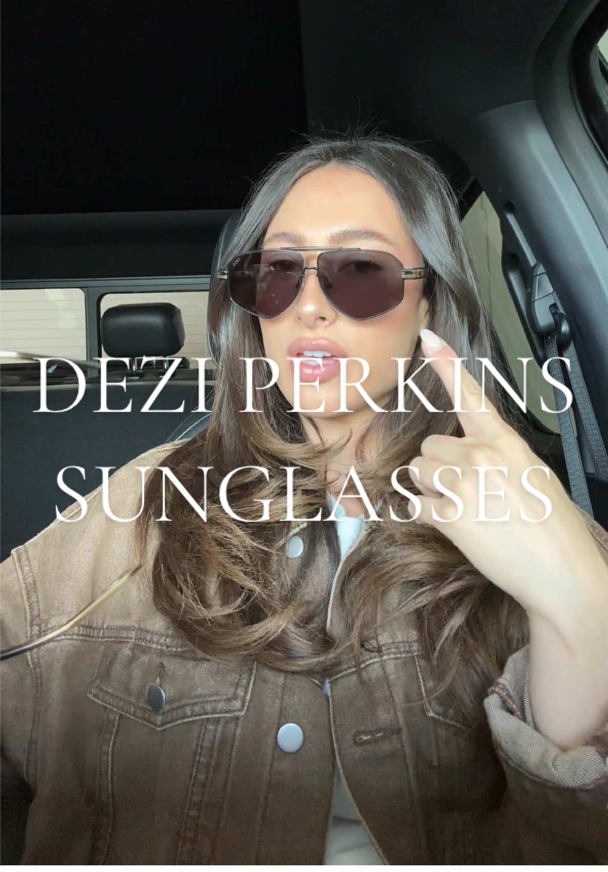 TikTok post by @briannametzger1 for DEZI. Caption reads: [...] In love with these sunglasses @DEZI EYEWEAR.