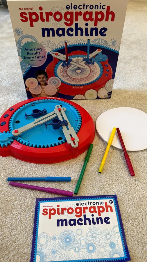 Instagram post by an influencer for Vivid Toy Group. Caption reads: Electronic Spirograph Machine AD - The Electronic....