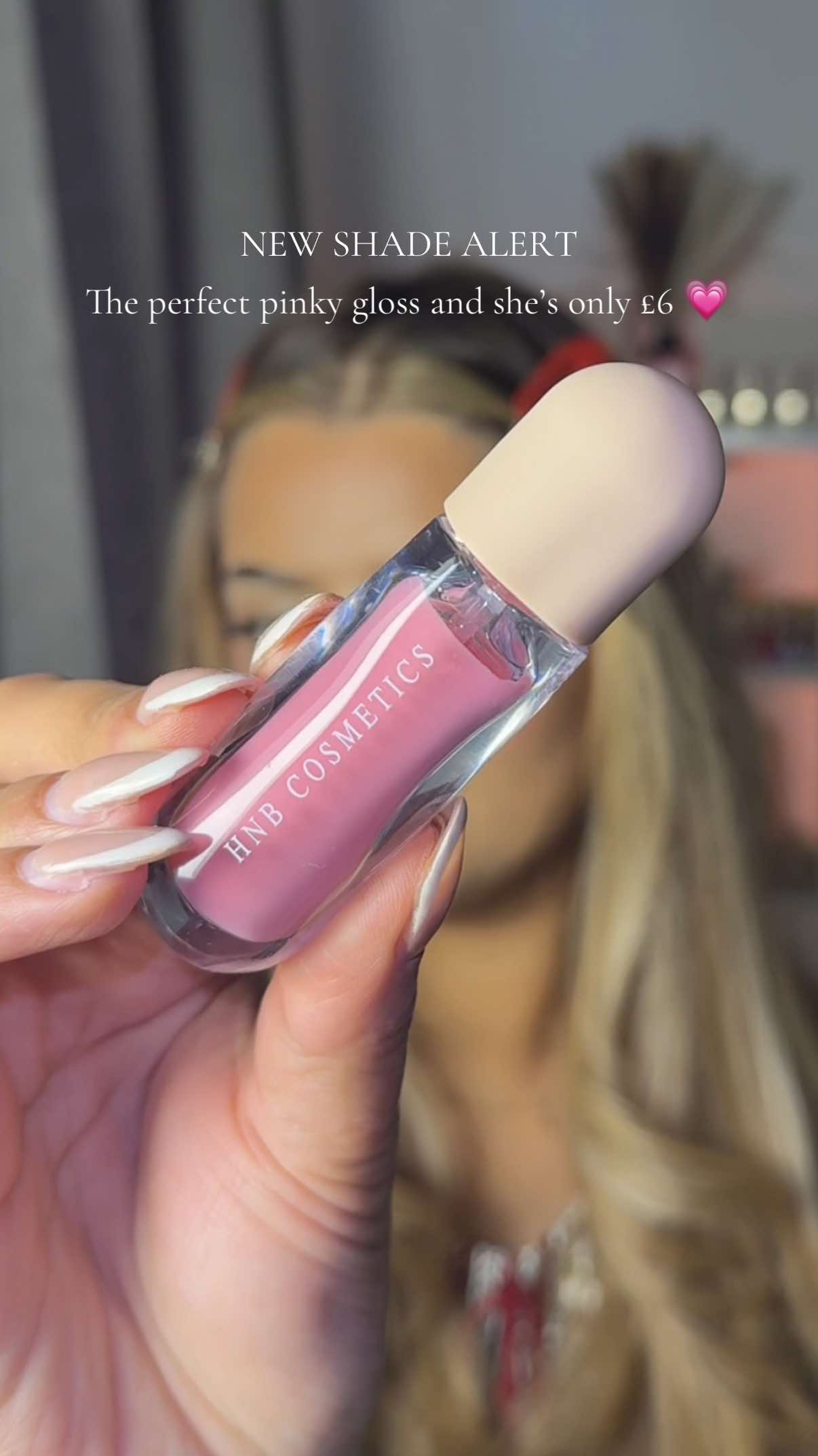 TikTok post by @kayenaatt for HNB Cosmetics. Caption reads: Wearing the hydra gloss in the new shade 13 paired....