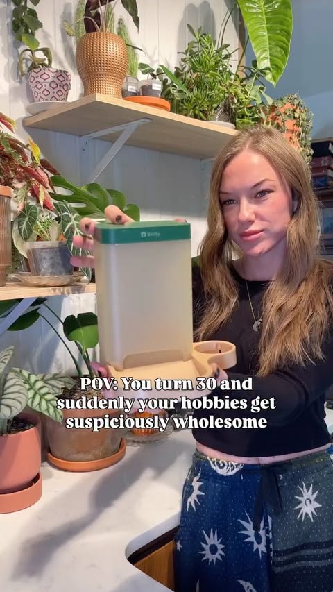 Instagram post by @easygrowing_ for Birdfy. Caption reads: Use code EASYGROW10 for a discount, link in bio....