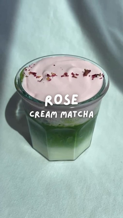 Instagram post by @ispillice for Maestri House. Caption reads: ROSE cream matcha latte 🌹

I know rose can be a....