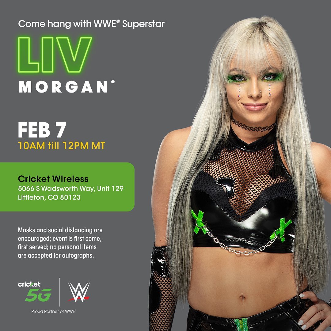 Instagram post by @yaonlylivvonce for CricketWireless. Caption reads: Hi Denver ! Come meet me 😈🖤✨ @cricketwireless....