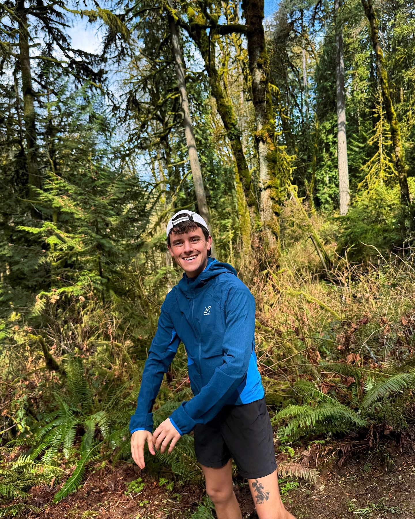 Instagram post by @connorfranta for Revolutionrace. Caption reads: oh, we are so back. first hike post ACL....