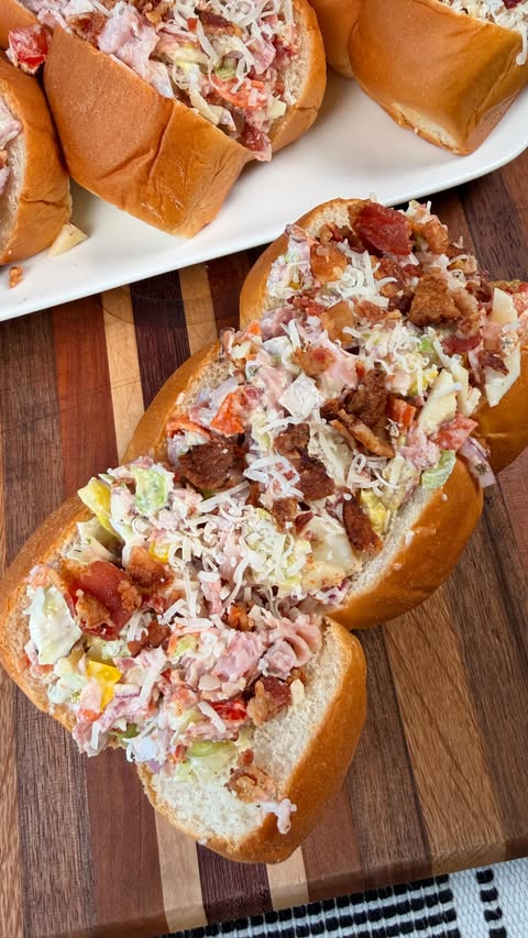 Instagram post by @cookinginthemidwest for KING'S HAWAIIAN. Caption reads: [...] Chopped Italian Sandwiches made on....