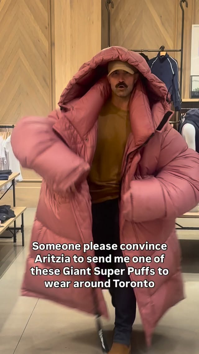 Instagram post by @anthony_sokolowski_ for Aritzia. Caption reads: @aritzia I promise to get all the content for....