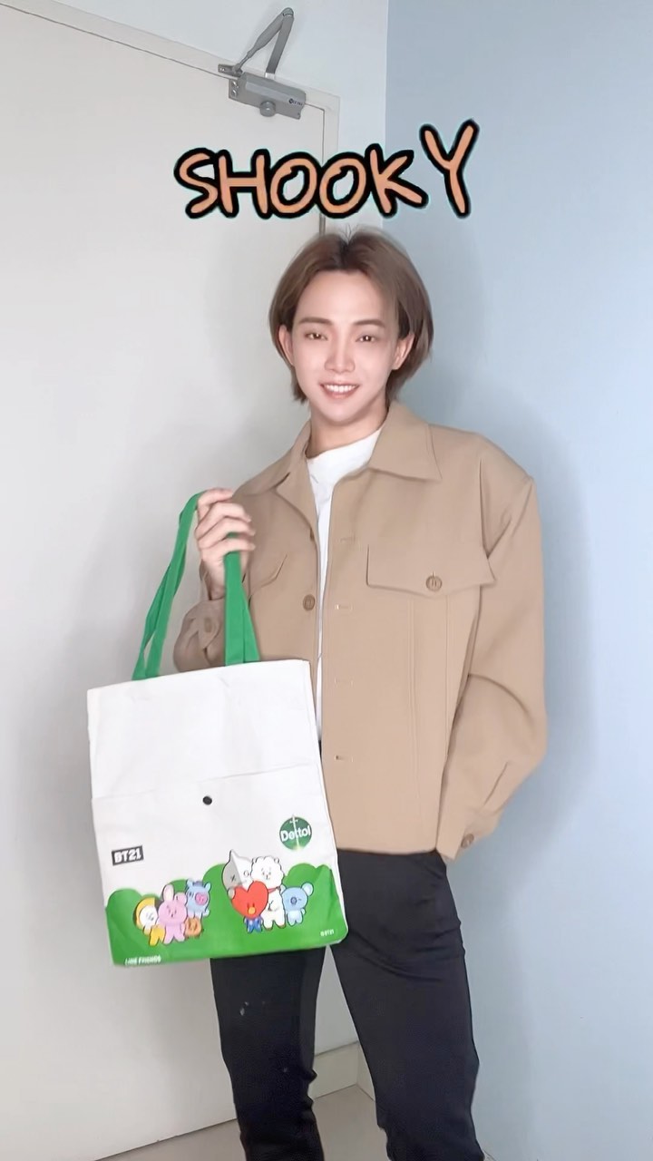 Instagram post by @alex_hkf for Dettol India. Caption reads: Watch as I style up my daily ootds to BT21....