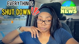 YouTube post by @TOMMYBITESHOMESTEAD for BODEGAcooler. Caption reads: EVACUATIONS! EVERYTHING IS SHUT DOWN! PANIC BUYING....