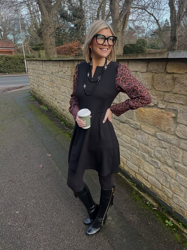Instagram post by an influencer for FAIRFAX & FAVOR. Caption reads: I’m always drawn to fit & flare dresses because....
