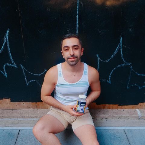 Instagram post by @mursalison for Airborne. Caption reads: #ad Did someone say immune support 👀 @airborne_us....