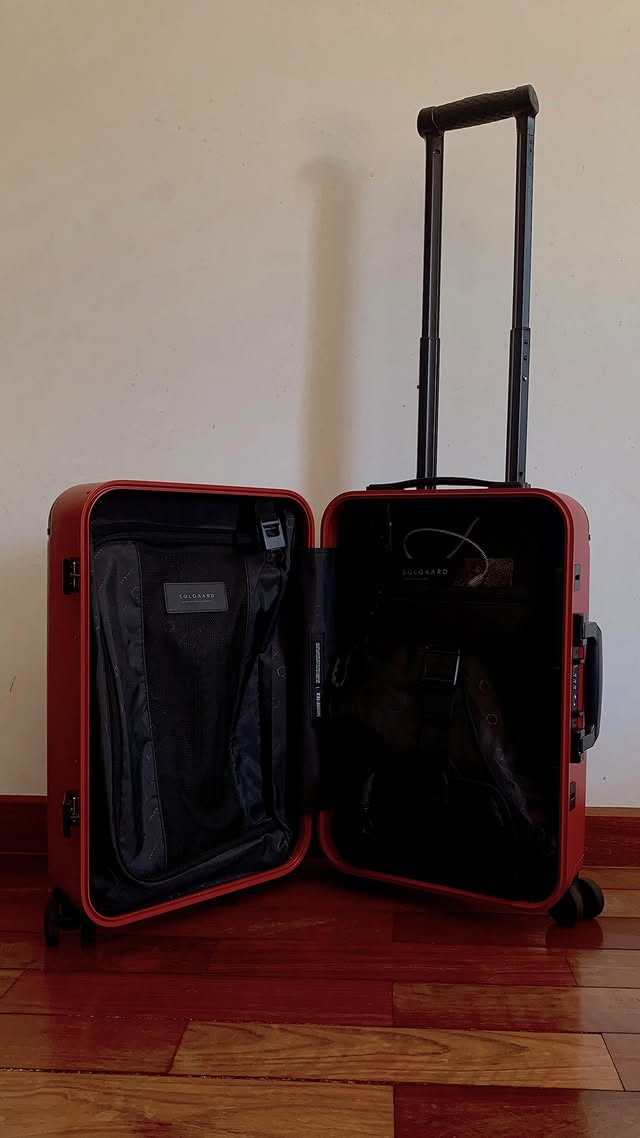 Instagram post by @theriz___ for Solgaard. Caption reads: [...] luggage you need to take with you… the....