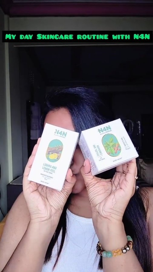 Instagram post by @__aninditaaparida for Nature4Nature Beauty. Caption reads: My day Skincare routine with....