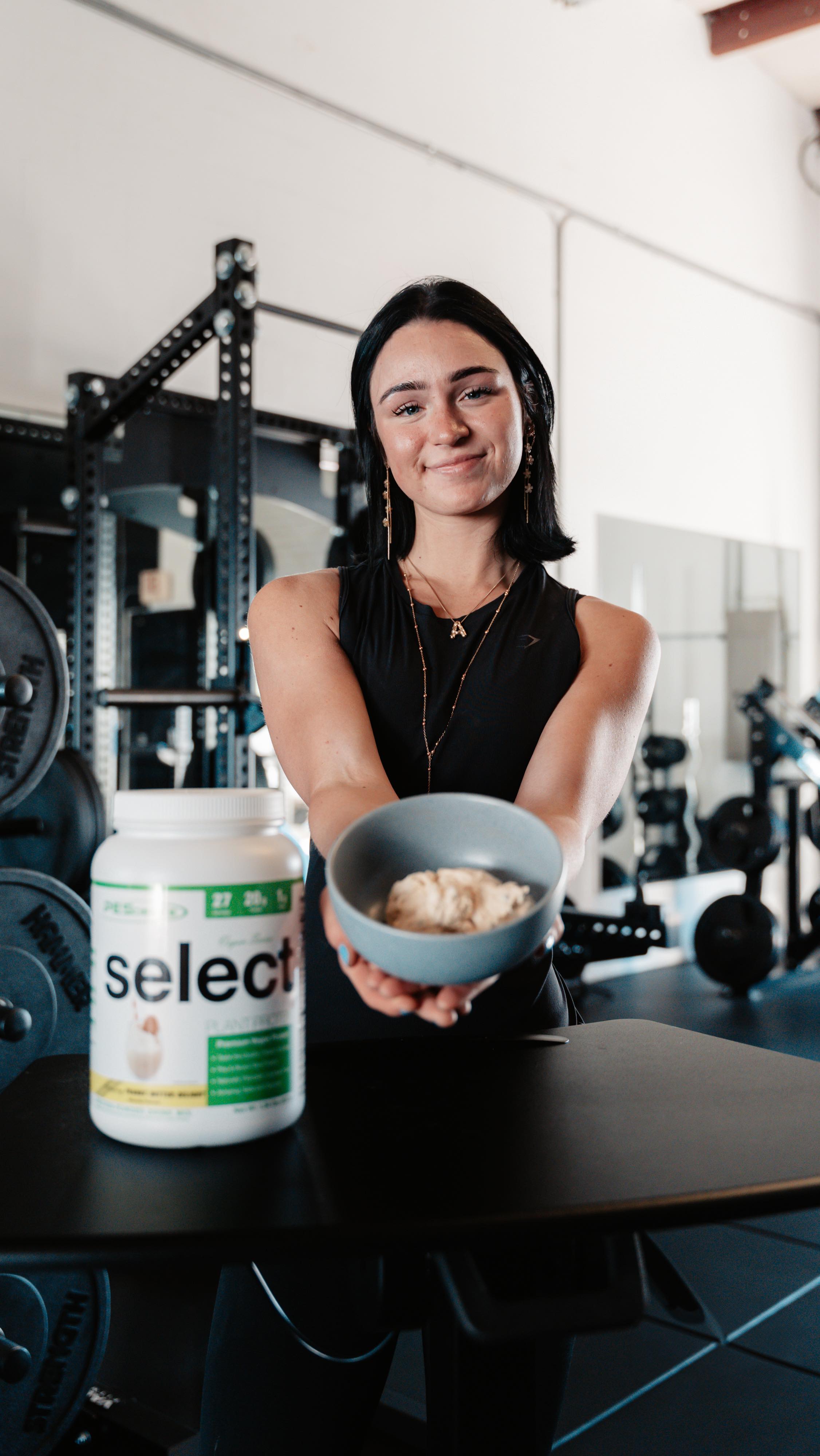 Instagram post by @thebuffunicornn for PEScience. Caption reads: Fluffy yogurt with @thebuffunicornn 😍 If you....