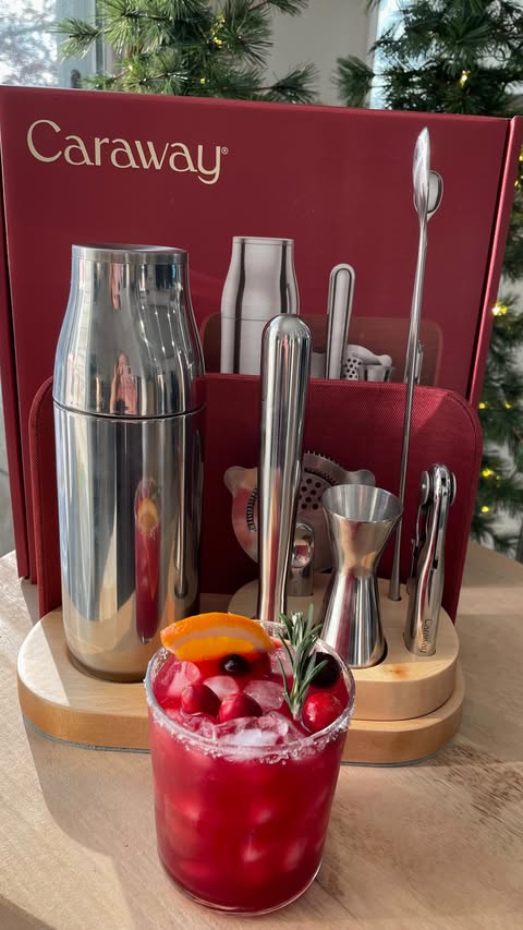 Instagram post by @mocktailgirlie for Caraway Home. Caption reads: ✨GIVEAWAY CLOSED✨

I’m so excited to team up with....