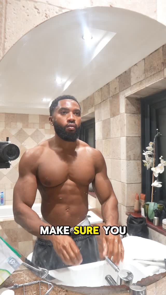 Instagram post by @remellgains for Tiege Hanley. Caption reads: My Morning Skincare Routine 🧼

@tiegehanley : Get....