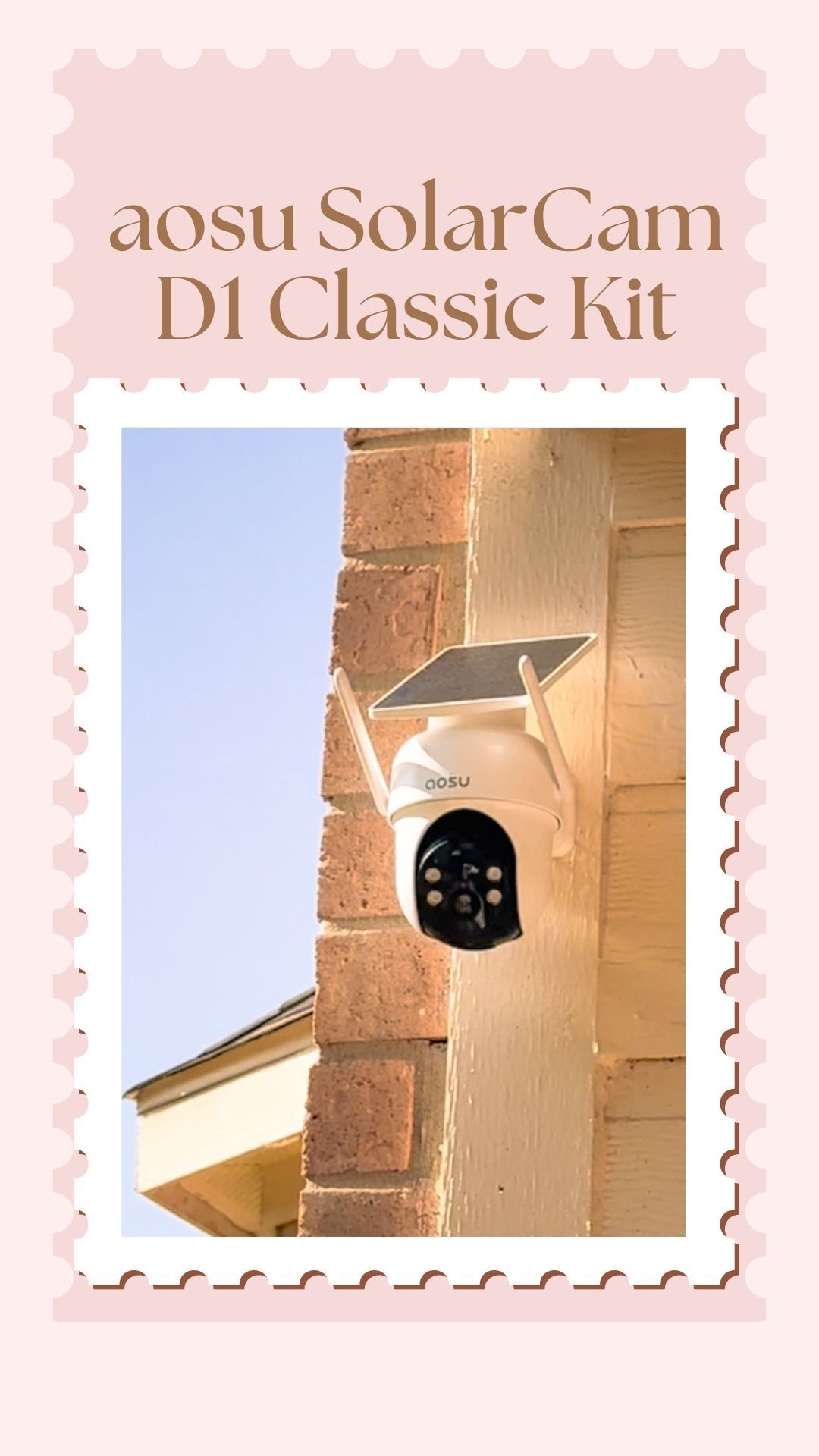 Instagram post by @gulsahguneribasaran for Aosu Life. Caption reads: ✨ Upgrade your home security with next-gen....