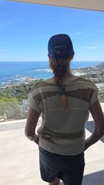 Instagram post by @kati_bellowitsch for Tourlane. Caption reads: We will stay. 🙏💙

#southafrica #campsbay....