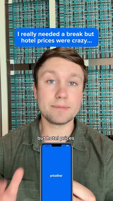 Instagram post by @pointspat for Priceline. Caption reads: [...] you see hotel prices… I’ve been using....