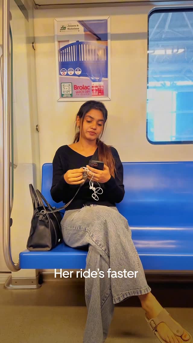 Instagram post by @pranikadhakshu for Uber. Caption reads: Upto 50% off on all Chennai Metro Rides till the....
