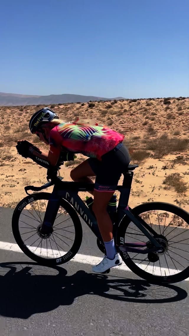 Instagram post by @marjooolaiine for Canyon. Caption reads: Locked in 🔐🚀💖
It’s all about speed & aero....