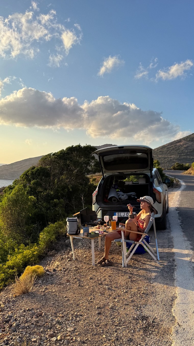 Instagram post by @ebbaforsgren for Dometic. Caption reads: No drive-thru can beat these scenes. 

#ThisWayOut.