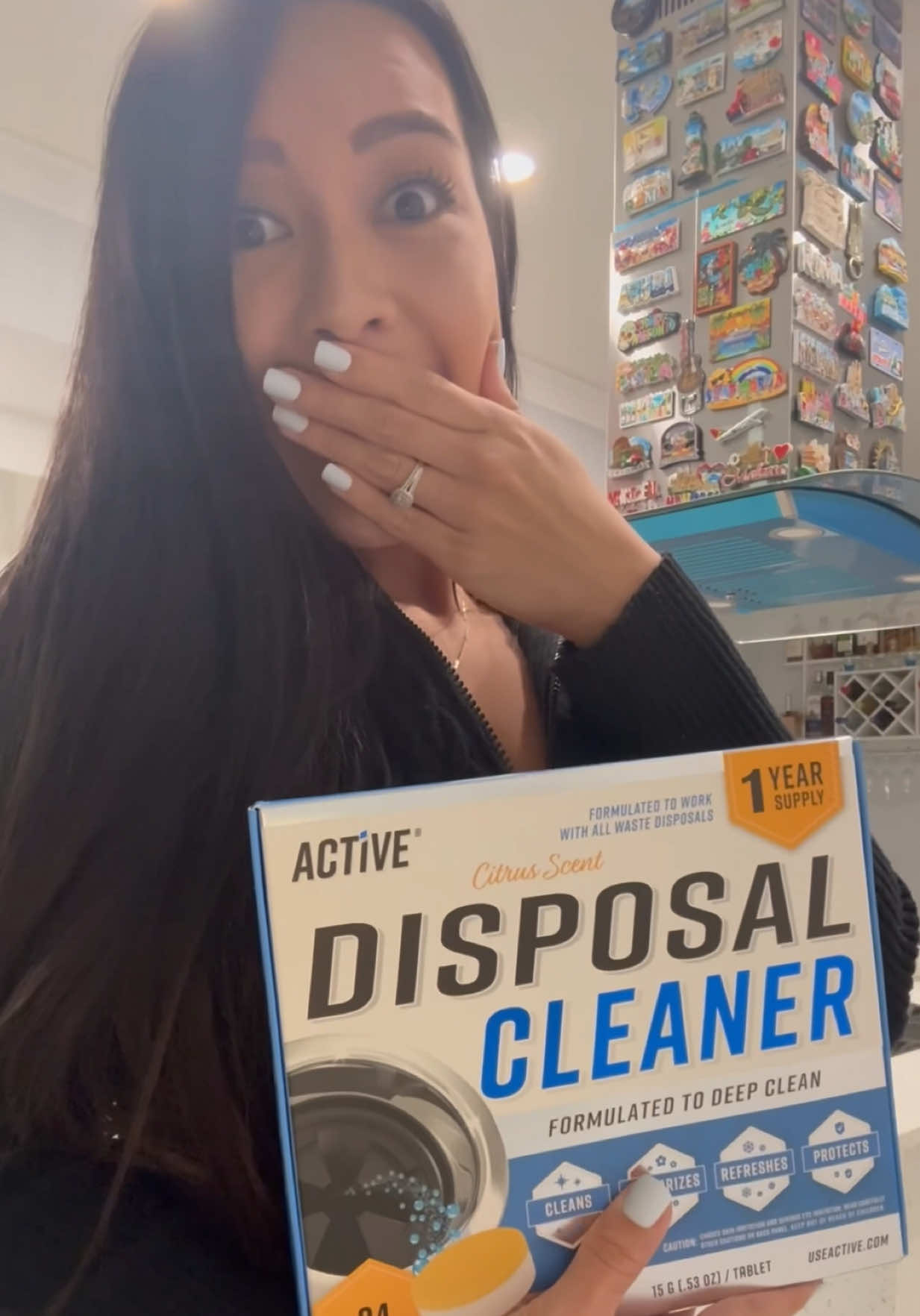 TikTok post by @rosy.yq for ACTIVE. Caption reads: Say Goodbye to sink odors 🦋 #active....