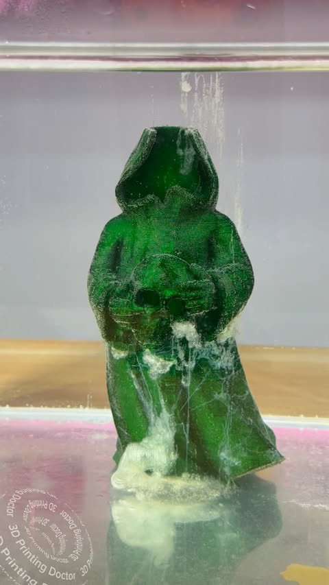 Instagram post by @3dprintingdoctor for Creality. Caption reads: Damp filament is definitely a pain to work with.....