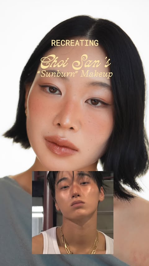 Instagram post by @imalyssalau for Dasique. Caption reads: Reinterpreted @choi3an’s sunburnt makeup look on....