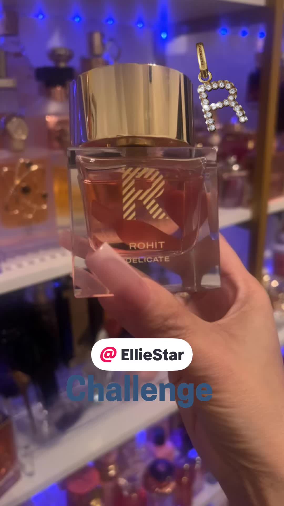 TikTok post by @perfume_queen_ for Bharara Beauty. Caption reads: [...] #perfume #perfumetok #challenge @Bharara....