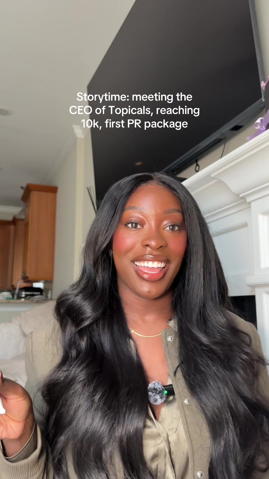 TikTok post by @terridiaries for TOPICALS. Caption reads: Storytime: meeting the CEO of Topicals, reaching....