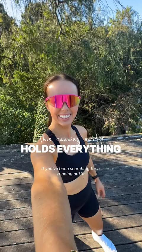 Instagram post by @georgiahillis for Nimble Activewear. Caption reads: @nimbleactivewear has been part of my running....