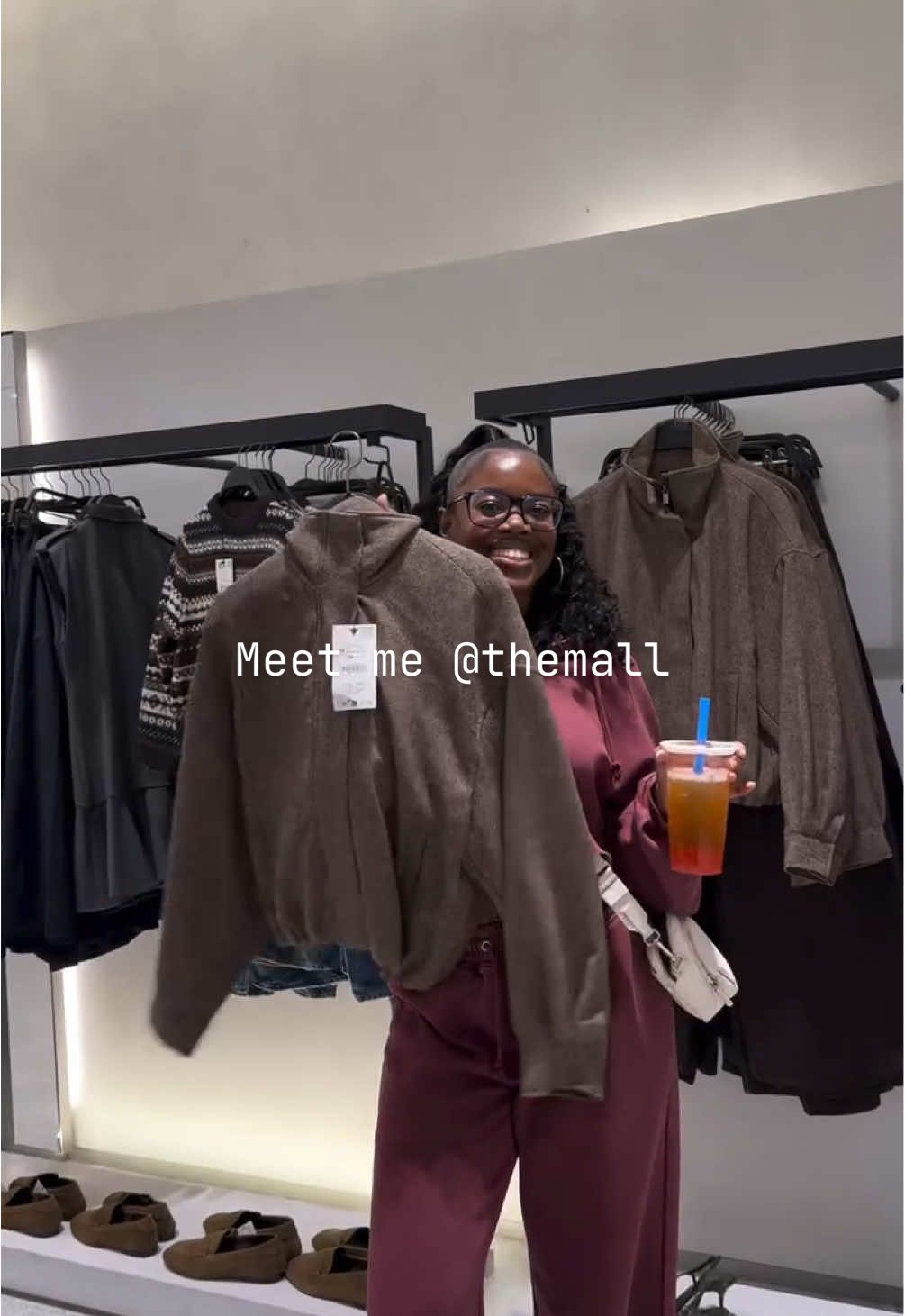 TikTok post by @nialani_ for The Mall Luxury Outlets. Caption reads: The holidays are about family, right? 🎁✨ So it....