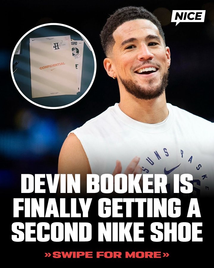 Instagram post by @dbooknations for Nice Kicks. Caption reads: Nike Basketball drops an official teaser for Devin....